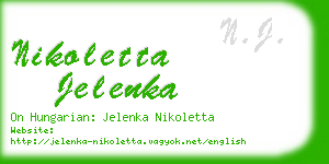 nikoletta jelenka business card